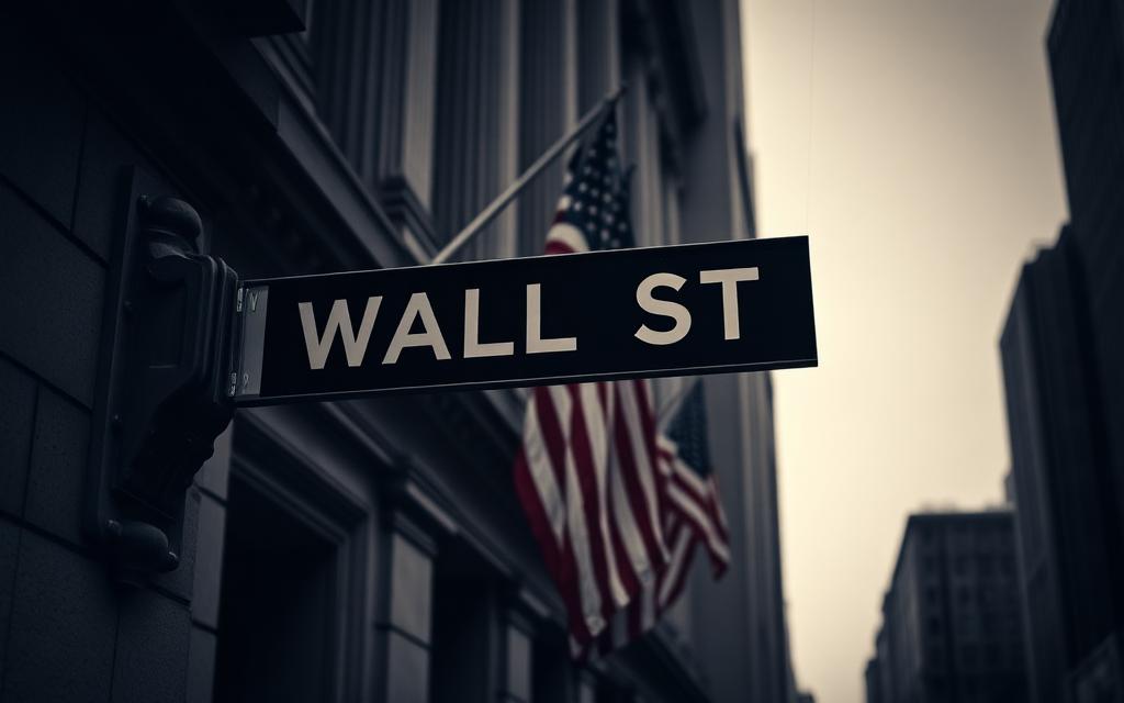 Wall Street street sign outside the New York Stock Exchange